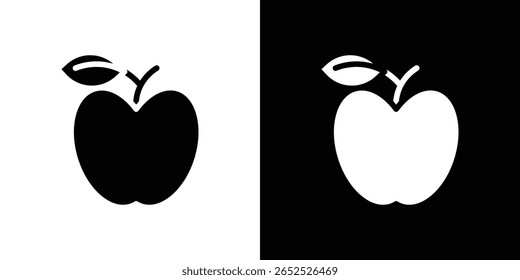 Colección de símbolo de icono de manzana. Vector plano ilustración de stock.