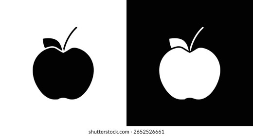 Colección de símbolo de icono de manzana. Vector plano ilustración de stock.