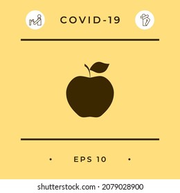 Símbolo de icono de Apple. Elemento para su diseño