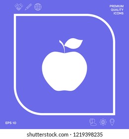Apple icon symbol. Graphic elements for your design