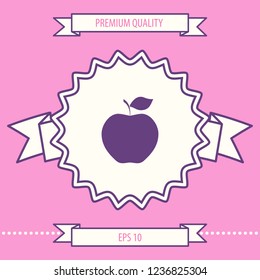 Apple icon symbol. Graphic elements for your design