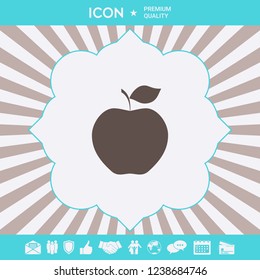 Apple icon symbol. Graphic elements for your design