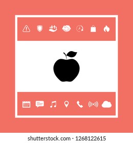 Apple icon symbol. Graphic elements for your design