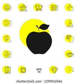 Apple icon symbol. Graphic elements for your design