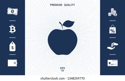 Apple icon symbol. Graphic elements for your design