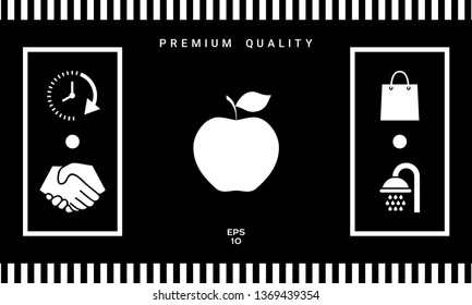 Apple icon symbol. Graphic elements for your design