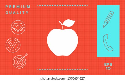 Apple icon symbol. Graphic elements for your design