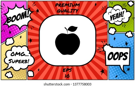 Apple icon symbol. Graphic elements for your design