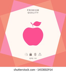 Apple icon symbol. Graphic elements for your design