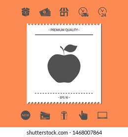 Apple icon symbol. Graphic elements for your design