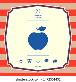 Apple icon symbol. Graphic elements for your design