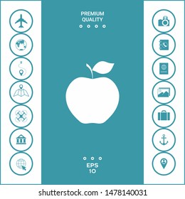 Apple icon symbol. Graphic elements for your design