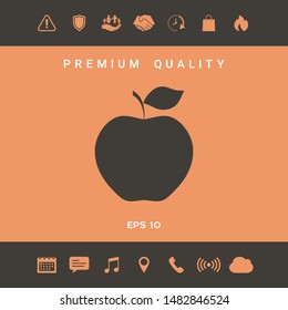 Apple icon symbol. Graphic elements for your design