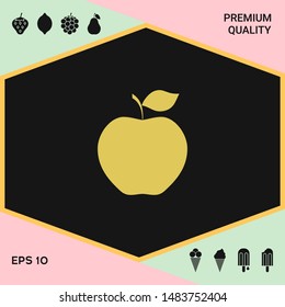 Apple icon symbol. Graphic elements for your design