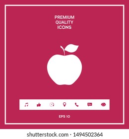 Apple icon symbol. Graphic elements for your design