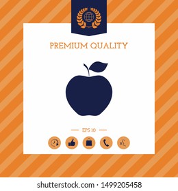 Apple icon symbol. Graphic elements for your design