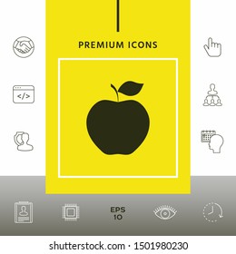 Apple icon symbol. Graphic elements for your design