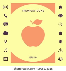 Apple icon symbol. Graphic elements for your design