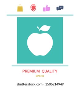 Apple icon symbol. Graphic elements for your design