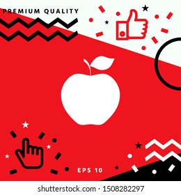 Apple icon symbol. Graphic elements for your design