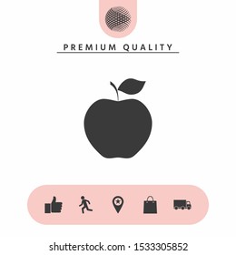 Apple icon symbol. Graphic elements for your design