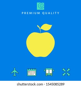 Apple icon symbol. Graphic elements for your design