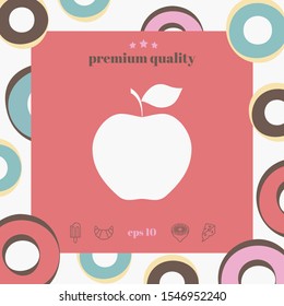 Apple icon symbol. Graphic elements for your design