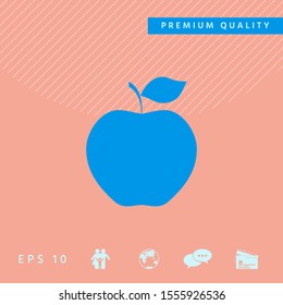 Apple icon symbol. Graphic elements for your design