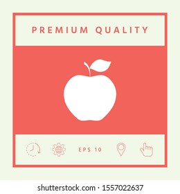 Apple icon symbol. Graphic elements for your design