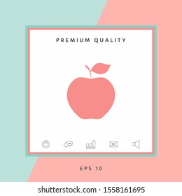 Apple icon symbol. Graphic elements for your design