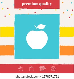 Apple icon symbol. Graphic elements for your design