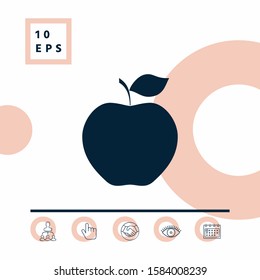 Apple icon symbol. Graphic elements for your design