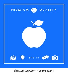 Apple icon symbol. Graphic elements for your design