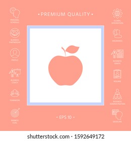 Apple icon symbol. Graphic elements for your design