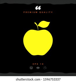 Apple icon symbol. Graphic elements for your design