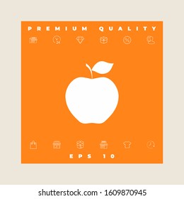 Apple icon symbol. Graphic elements for your design
