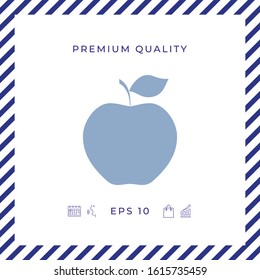 Apple icon symbol. Graphic elements for your design
