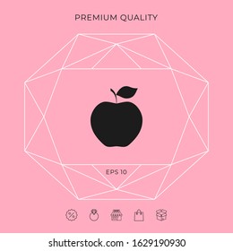 Apple icon symbol. Graphic elements for your design