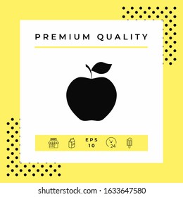 Apple icon symbol. Graphic elements for your design