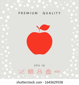 Apple icon symbol. Graphic elements for your design