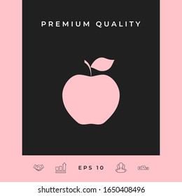 Apple icon symbol. Graphic elements for your design