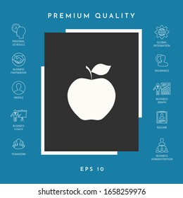 Apple icon symbol. Graphic elements for your design