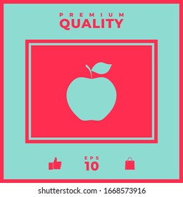 Apple icon symbol. Graphic elements for your design
