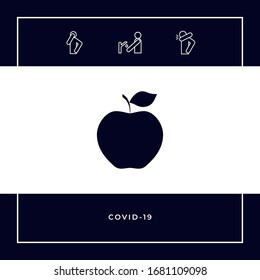 Apple icon symbol. Graphic elements for your design