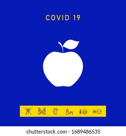 Symbol für Apfel. Grafische Elemente für Ihr Design