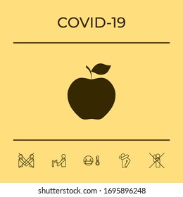 Apple icon symbol. Graphic elements for your design