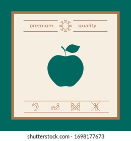 Apple icon symbol. Graphic elements for your design