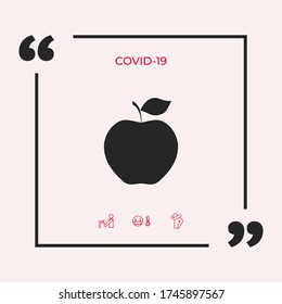 Apple icon symbol. Graphic elements for your design