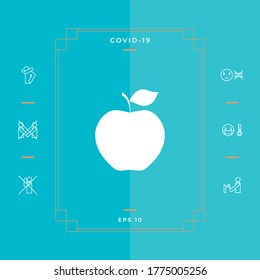 Símbolo de icono de Apple. Elementos gráficos para su diseño
