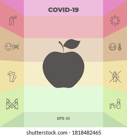 Apple icon symbol. Graphic elements for your design